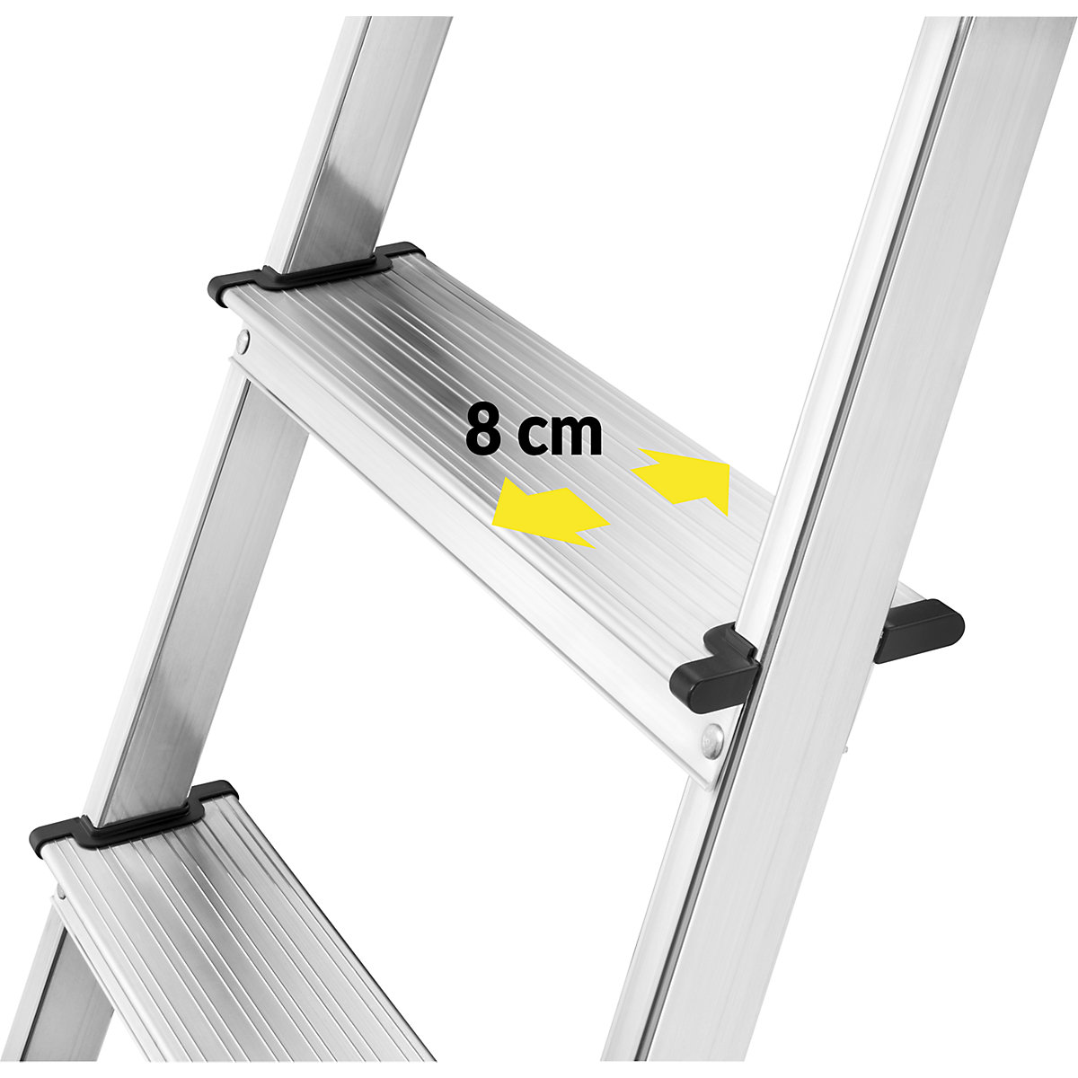 Escalera de tijera de peldaños planos de aluminio StandardLine L60 – Hailo (Imagen del producto 5)-4
