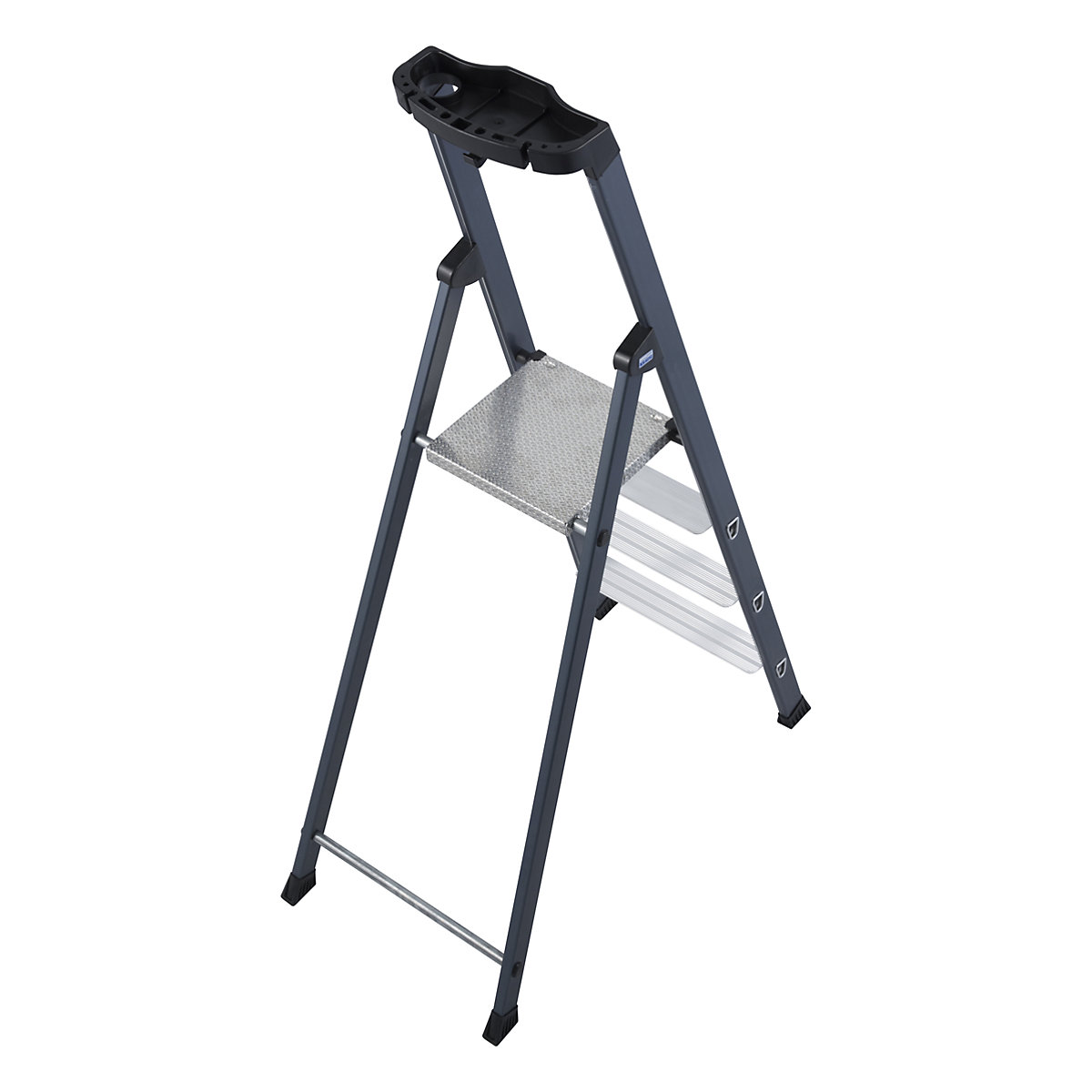 Escalera tipo tijera de peldaños planos de aluminio – KRAUSE (Imagen del producto 2)-1