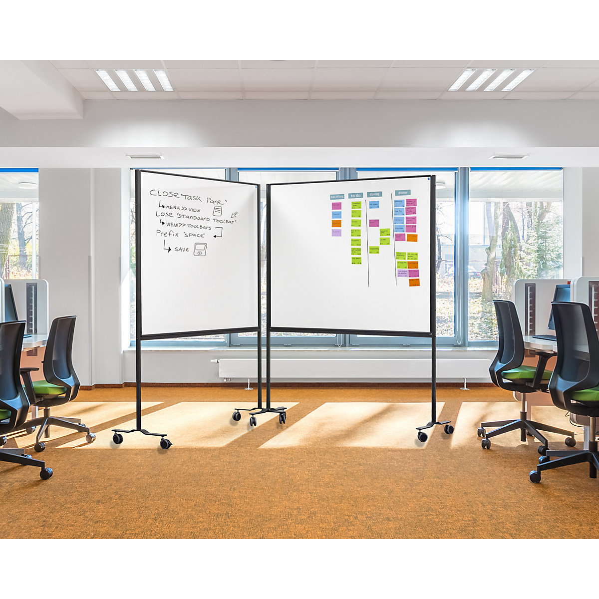 Quadro branco móvel WORKBOARD – eurokraft pro (Imagem do produto 2)-1
