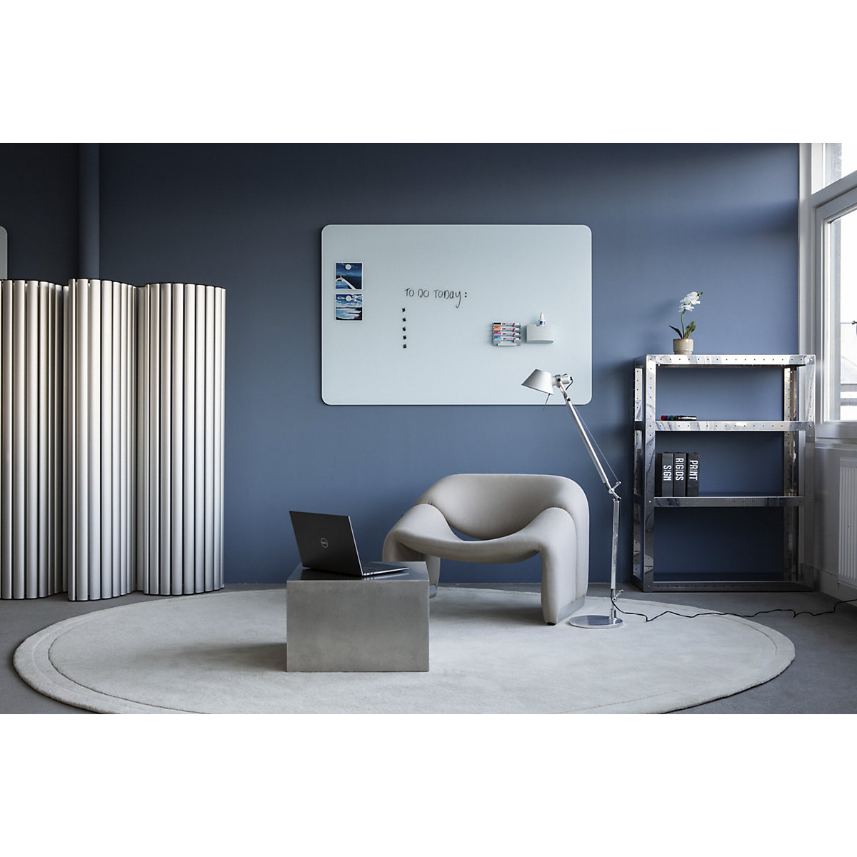 Quadro de vidro mate, cantos arredondados – Legamaster (Imagem do produto 4)-3