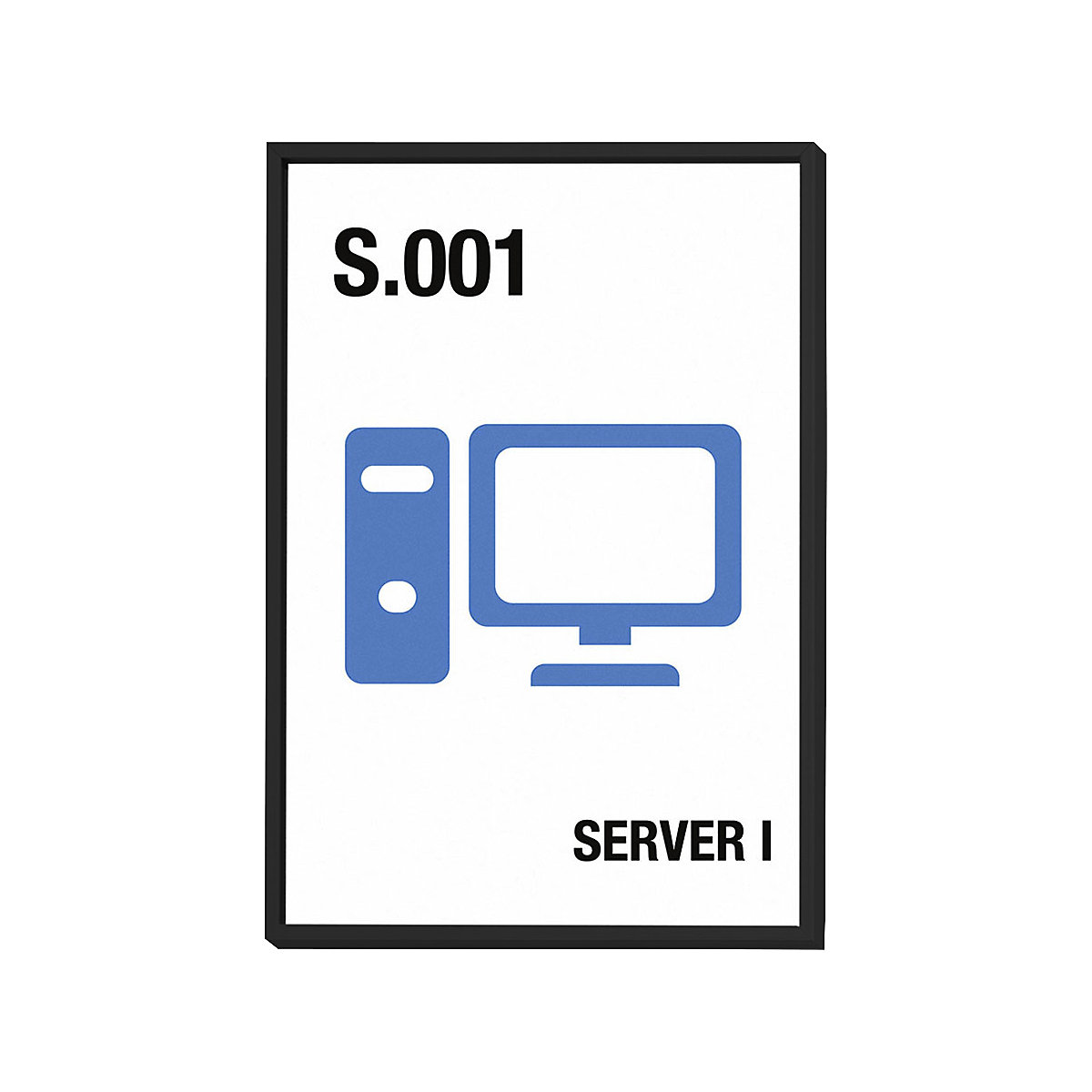 Placa para porta MADRID Black Line™