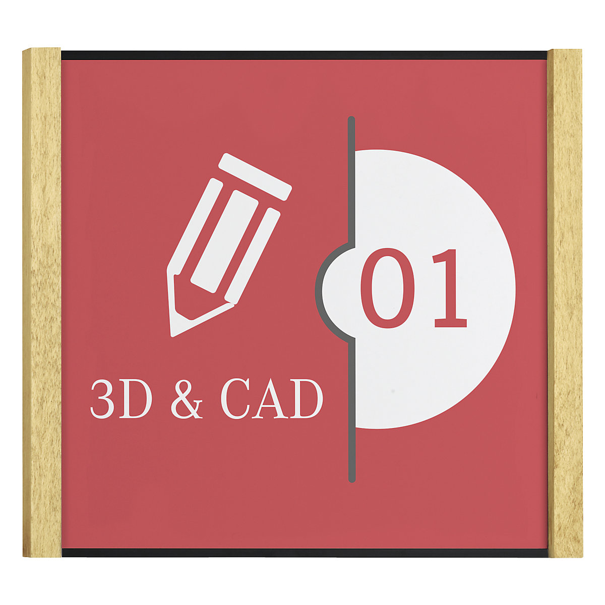 Placa para porta da série em alumínio/madeira 150 Black