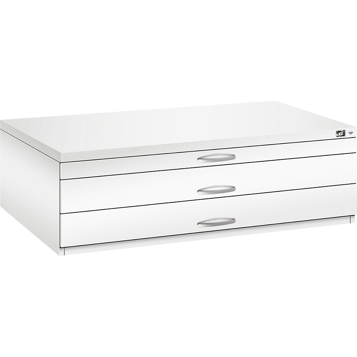 Armário para desenhos e projectos – C+P, A0, 3 gavetas, altura 420 mm, branco trânsito-4