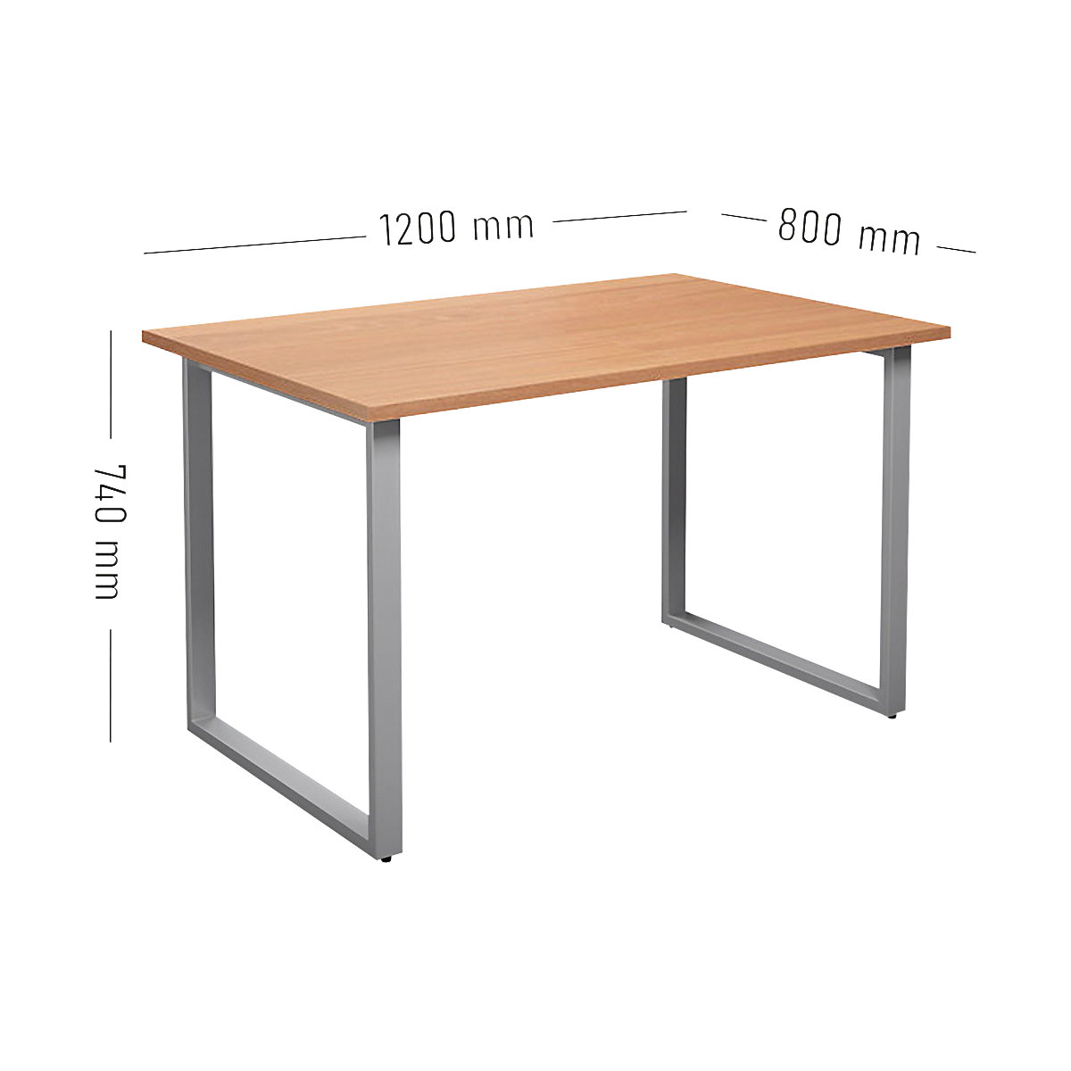 Mesa multiusos DUO-O, tampo reto (Imagem do produto 2)-1