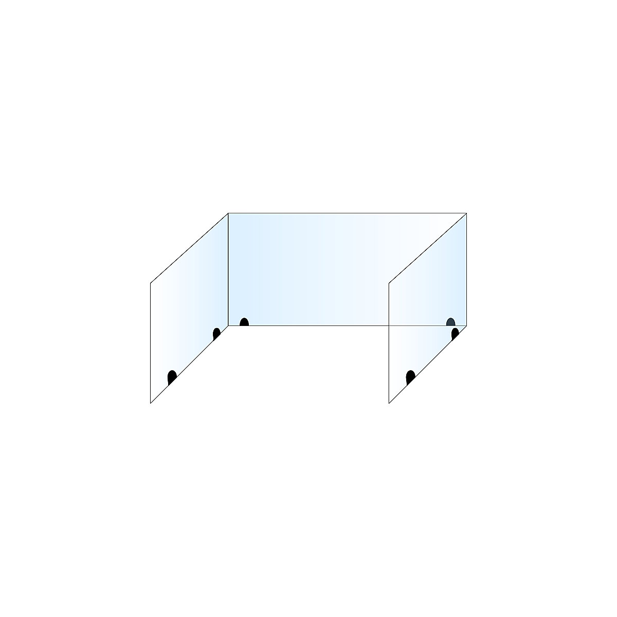 Parede separadora para locais de trabalho duplos – SMIT VISUAL (Imagem do produto 8)-7