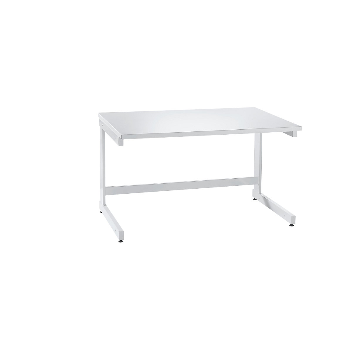 Mesa de laboratório com armação de pés em C