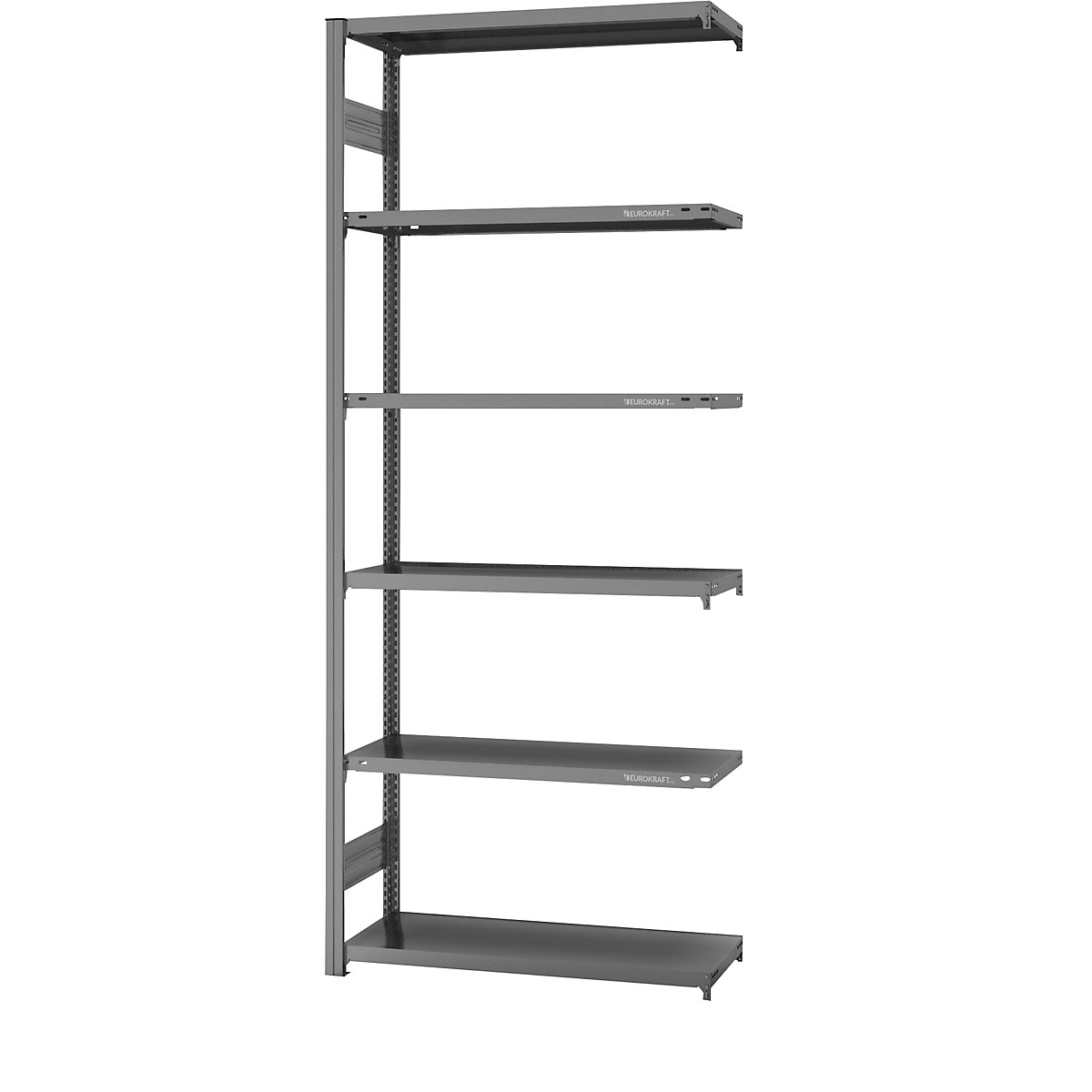 Estantería ensamblable de almacén, RAL 7035, construcción ligera – eurokraft pro