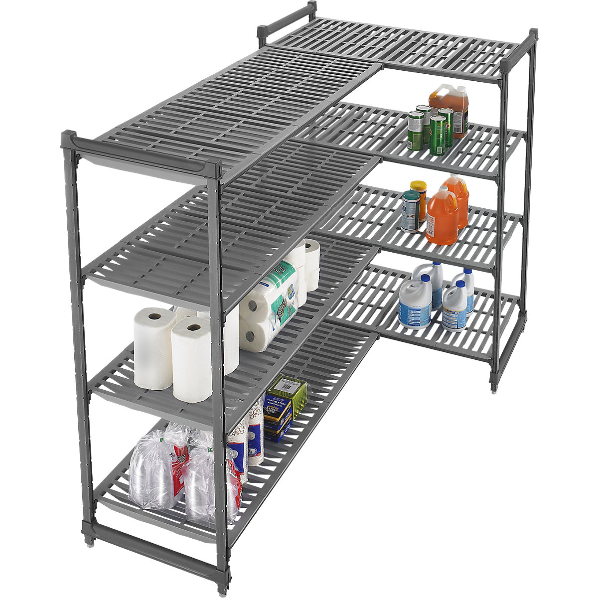 Sistema de estanterías modulares ensamblables de plástico (Imagen del producto 4)-3