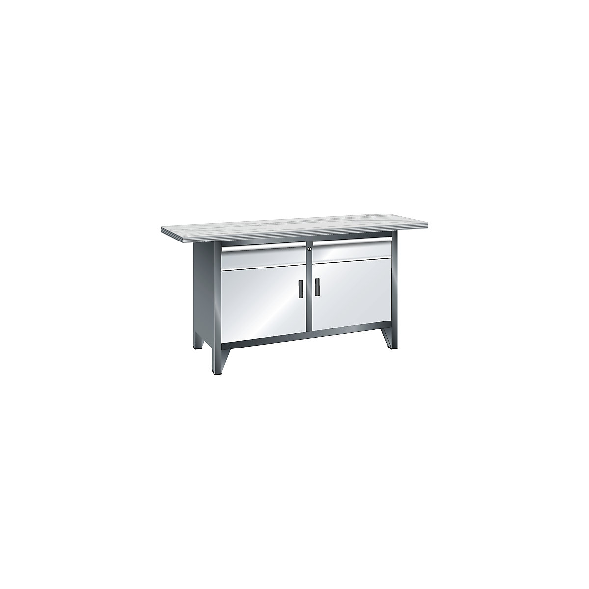 Établi de largeur 1500 mm, sur piétement – LISTA