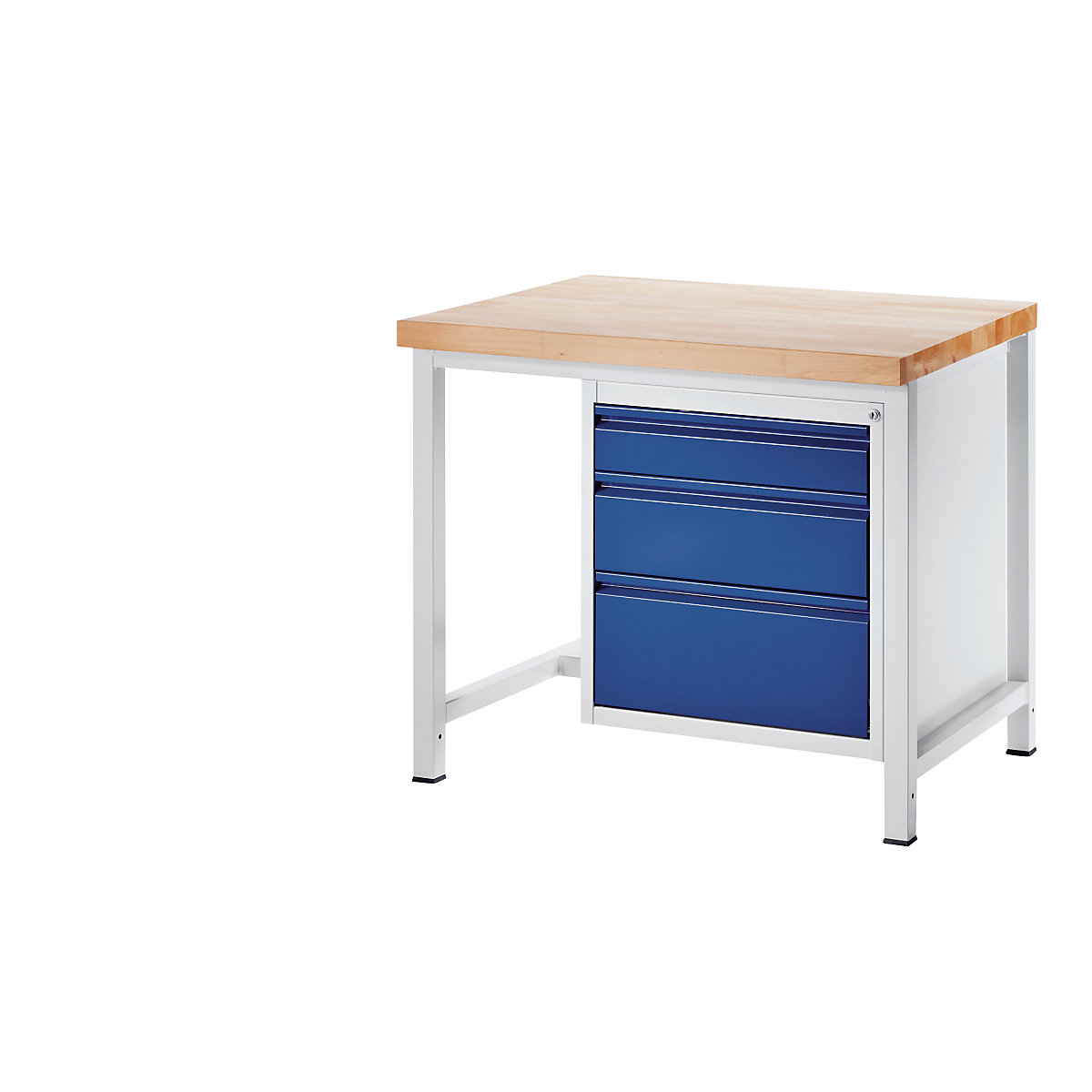 Établi sur piétement – RAU, 3 tiroirs taille L – hauteur de chaque 1 x 120/180/240 mm, profondeur 700 mm, largeur 1000 mm-0