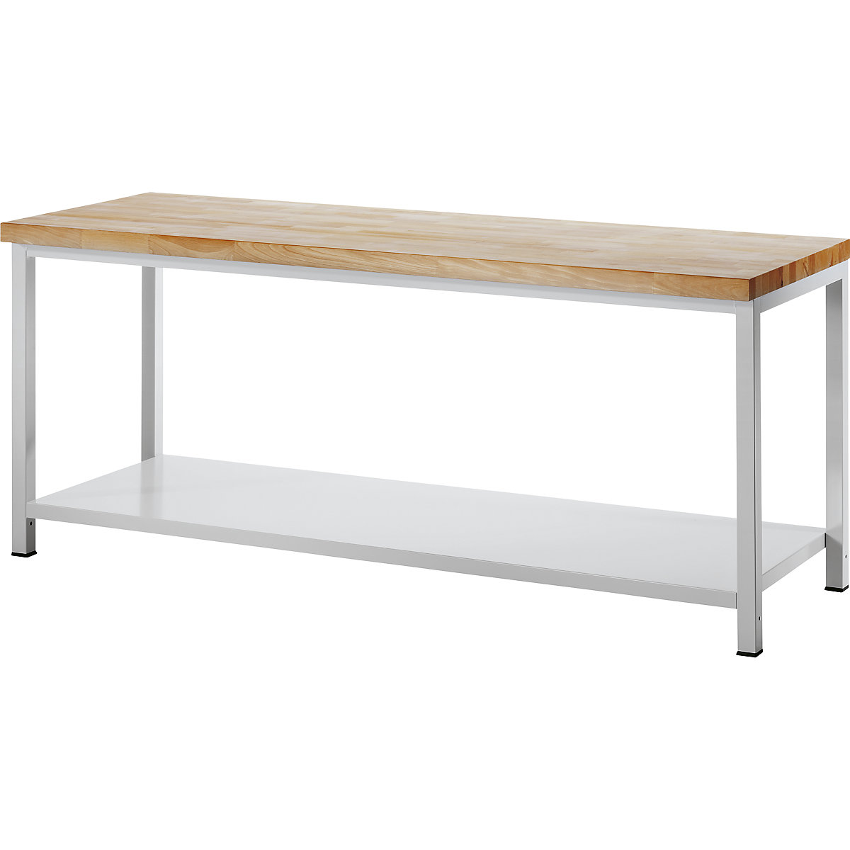 Établi sur piétement – RAU, 1 tablette en tôle d'acier, profondeur 700 mm, largeur 2000 mm-1