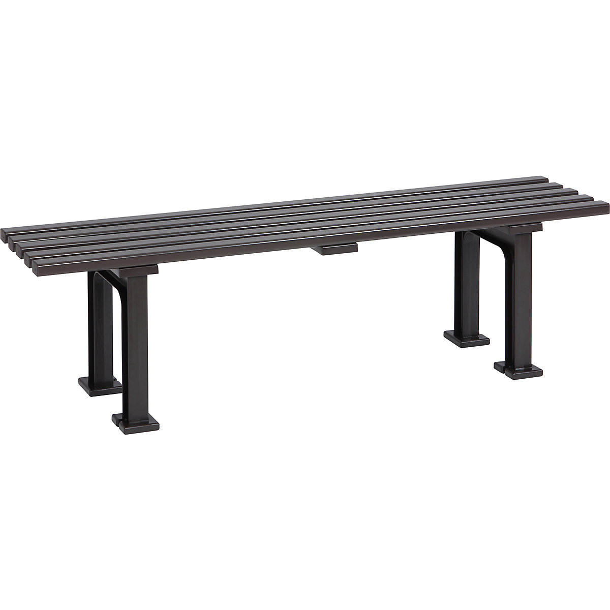 Seating bench without backrest