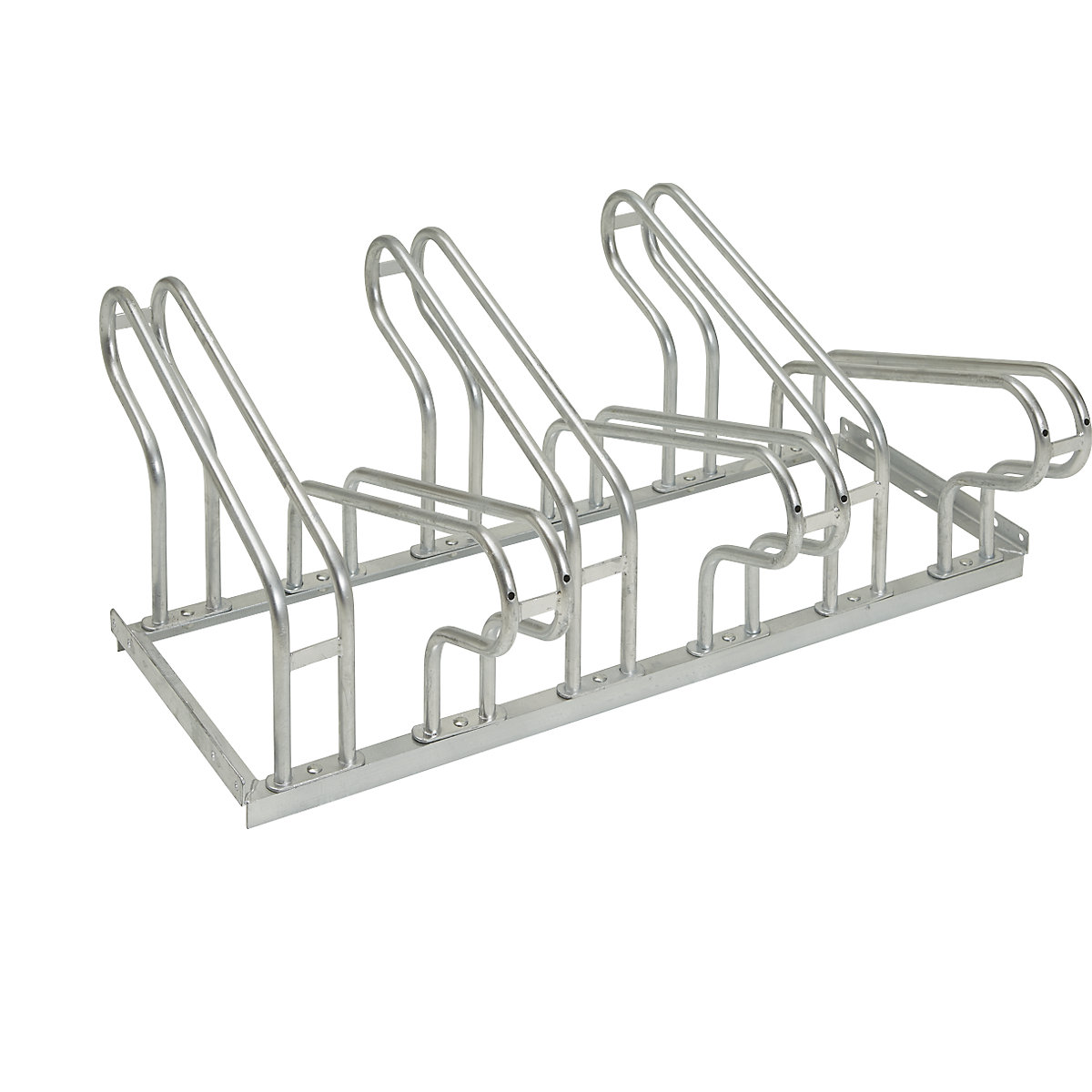 Bicycle rack, hot dip galvanised