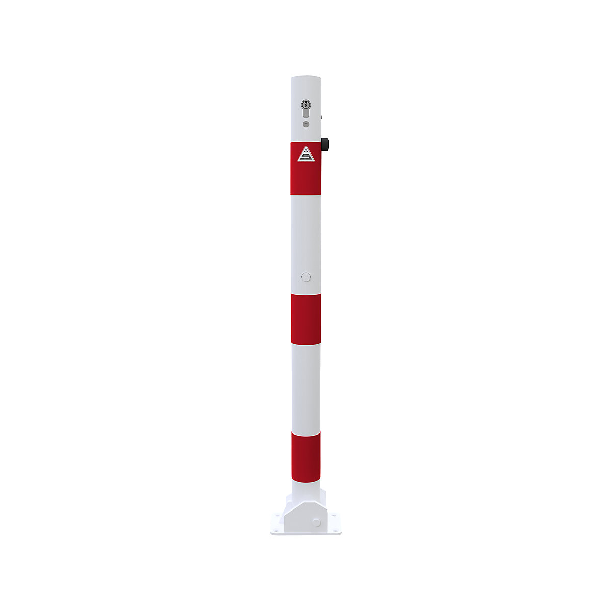 Barrier post, Ø 60 mm, white / red – Schake (Product illustration 2)-1