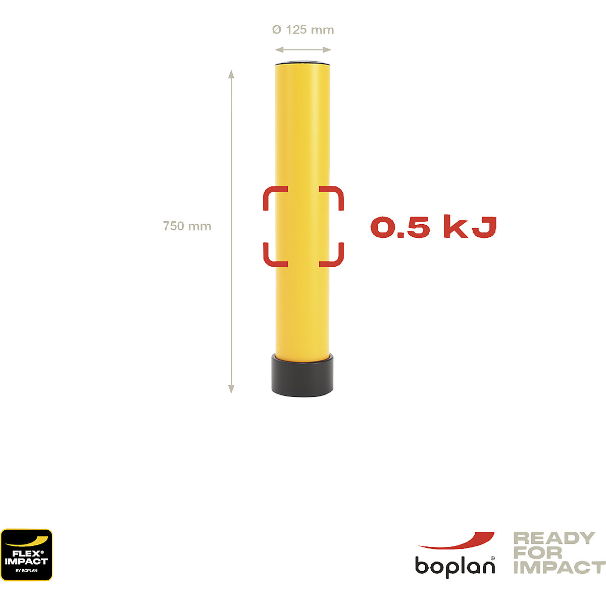 Crash protection bollard 125L – Boplan (Product illustration 2)-1