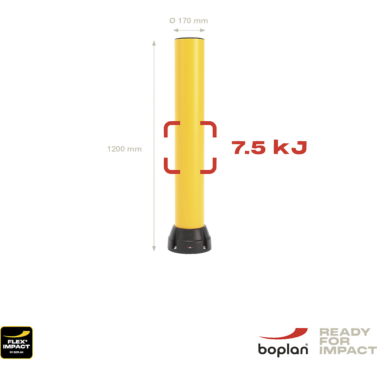Crash protection bollard 170B – Boplan (Product illustration 2)-1
