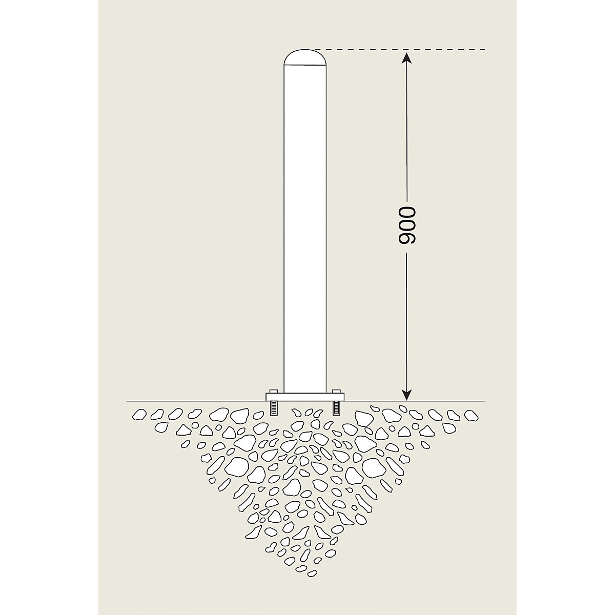 Stainless steel bollard (Product illustration 4)-3