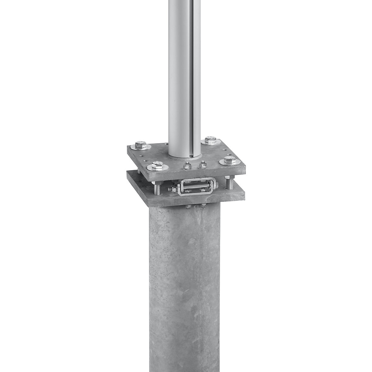 Aluminium flag pole, illuminated – Mannus (Product illustration 2)-1