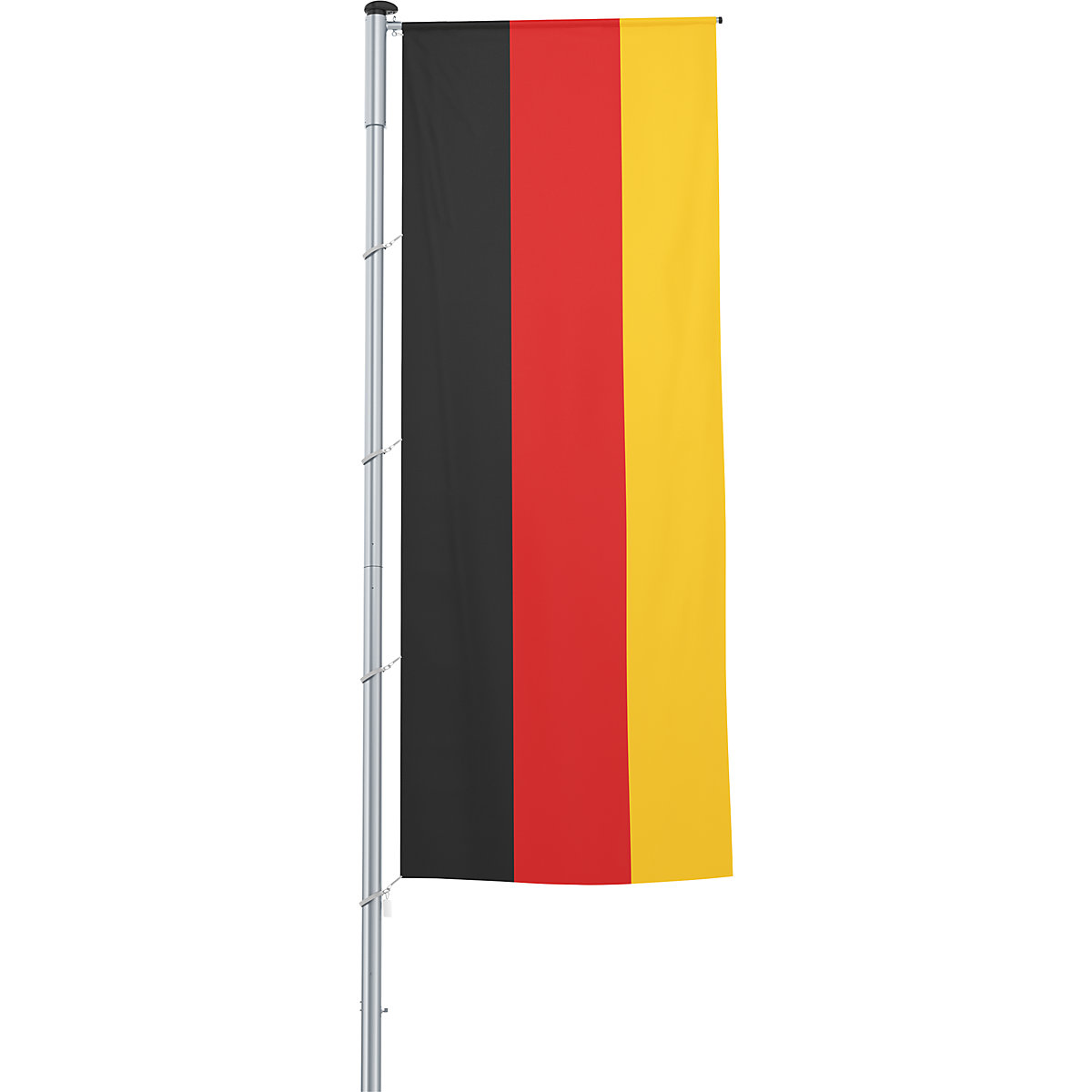 Vertical flag with outrigger/national flag – Mannus