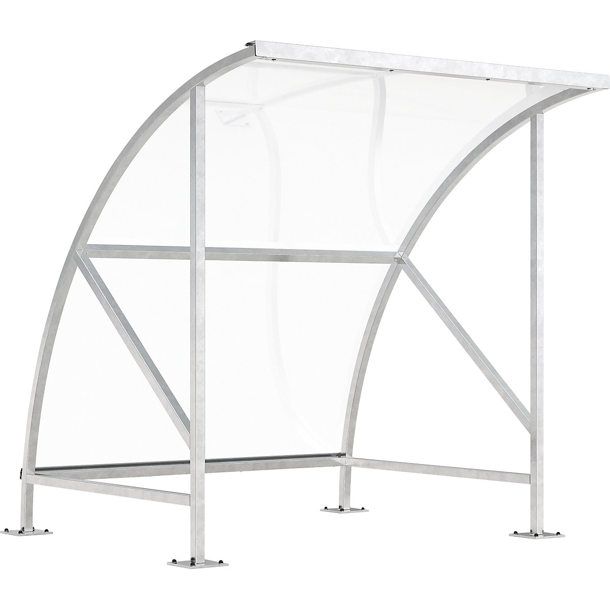 Bicycle shelter, made of polycarbonate, WxD 2090 x 2100 mm, silver-11