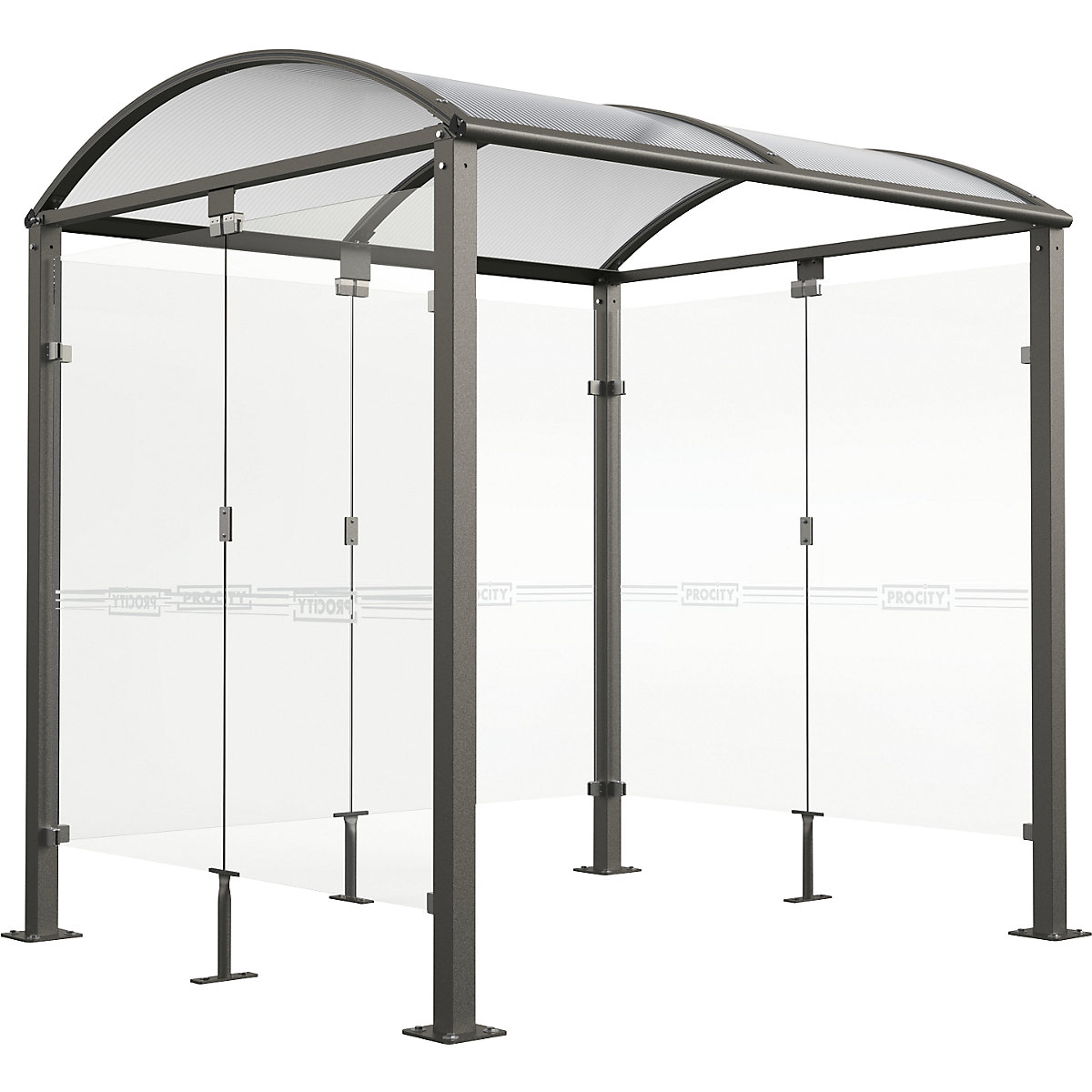 Bicycle shelter with glass - PROCITY