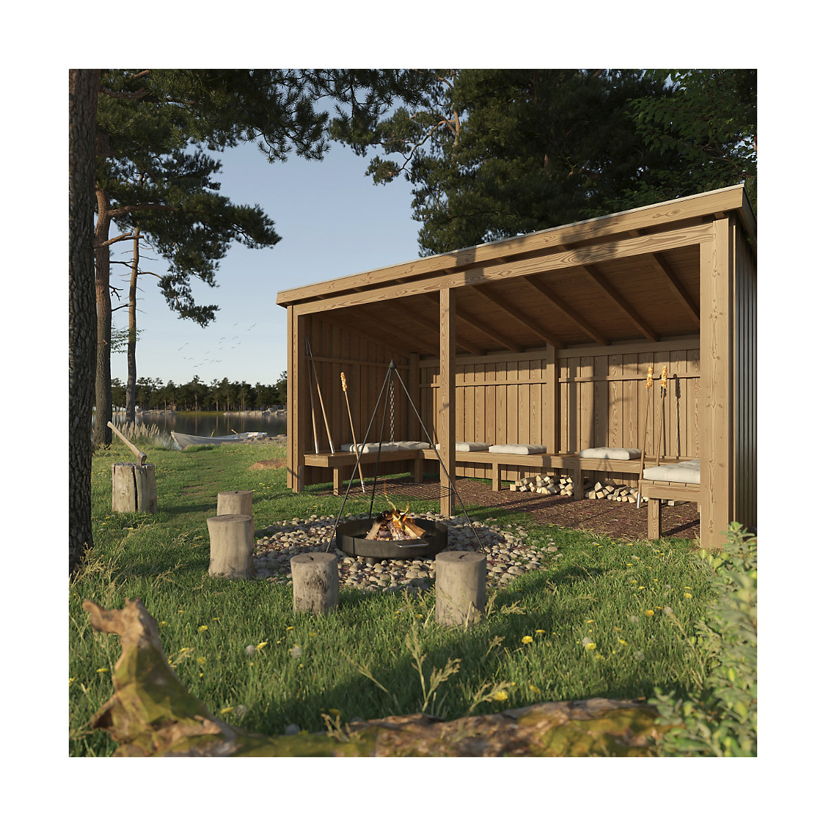 Nordic BBQ hut (Product illustration 3)-2