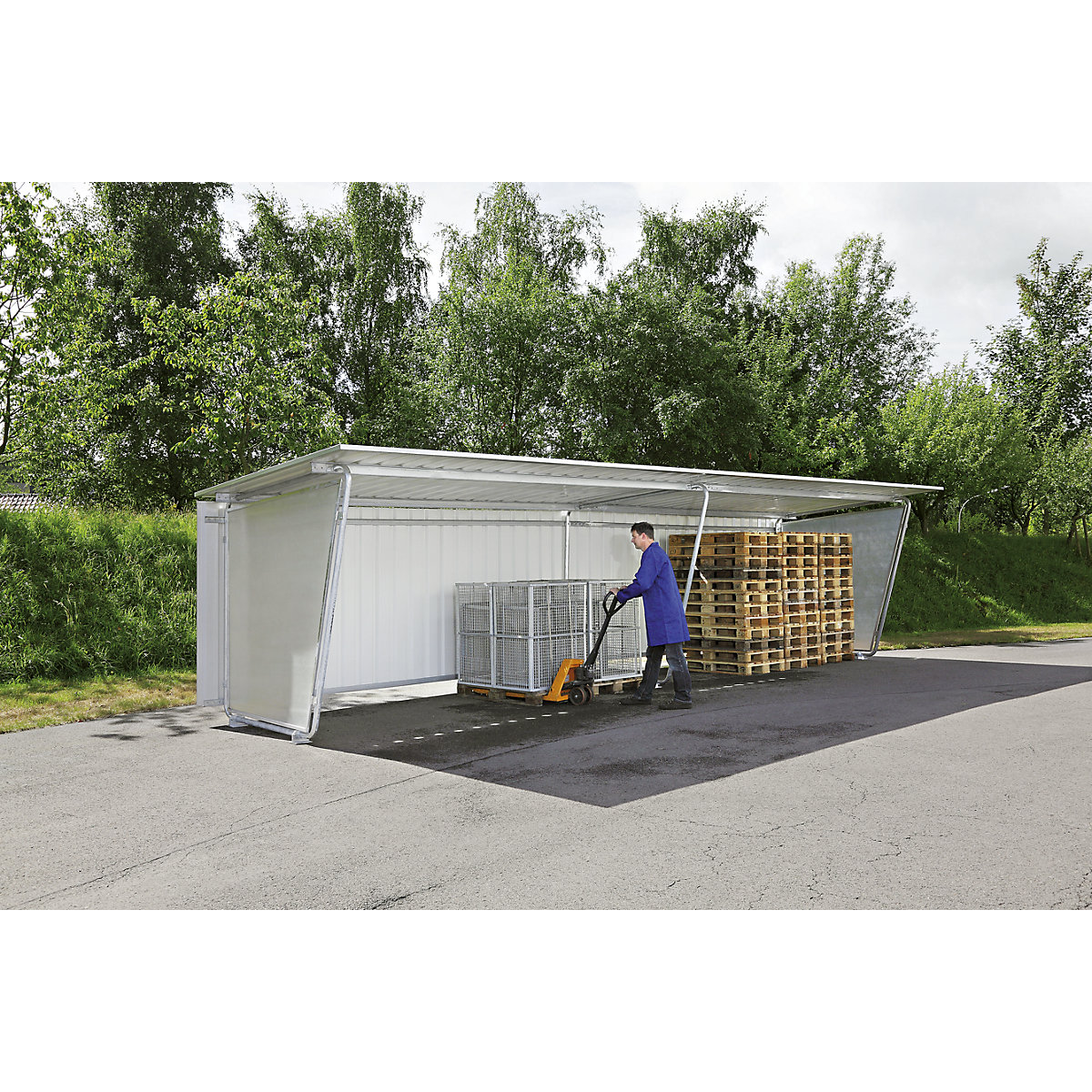 Side wall for flat roofed shelter (Product illustration 5)-4