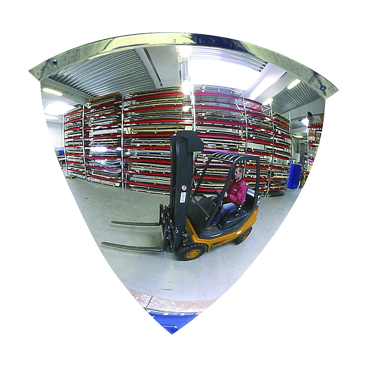 Panoramic mirror – dancop, quarter hemisphere, 90° vision, Ø 600 mm-0