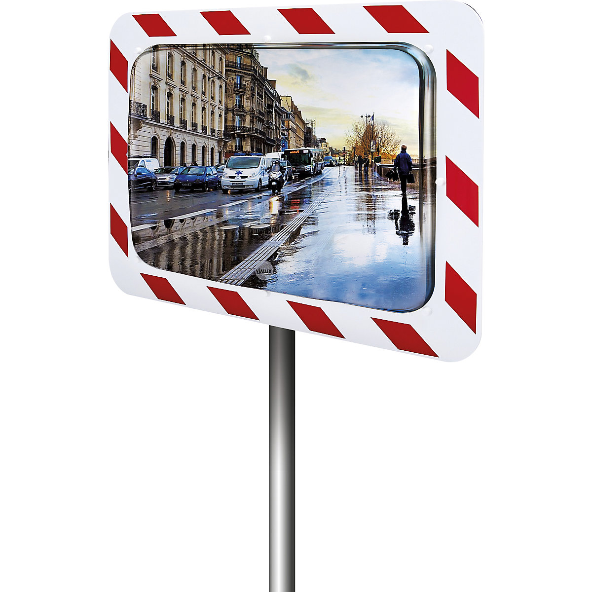 Stainless steel traffic mirror – Vialux (Product illustration 3)-2