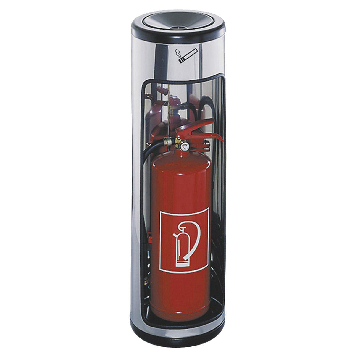 Ashtray with recess for fire extinguisher