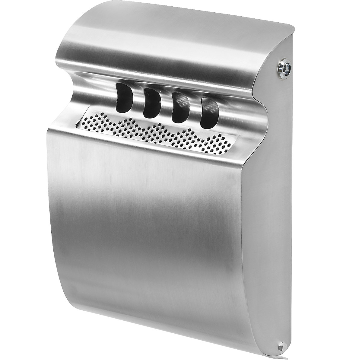Designer wall ashtray, 3 l, stainless steel, satin finish-0