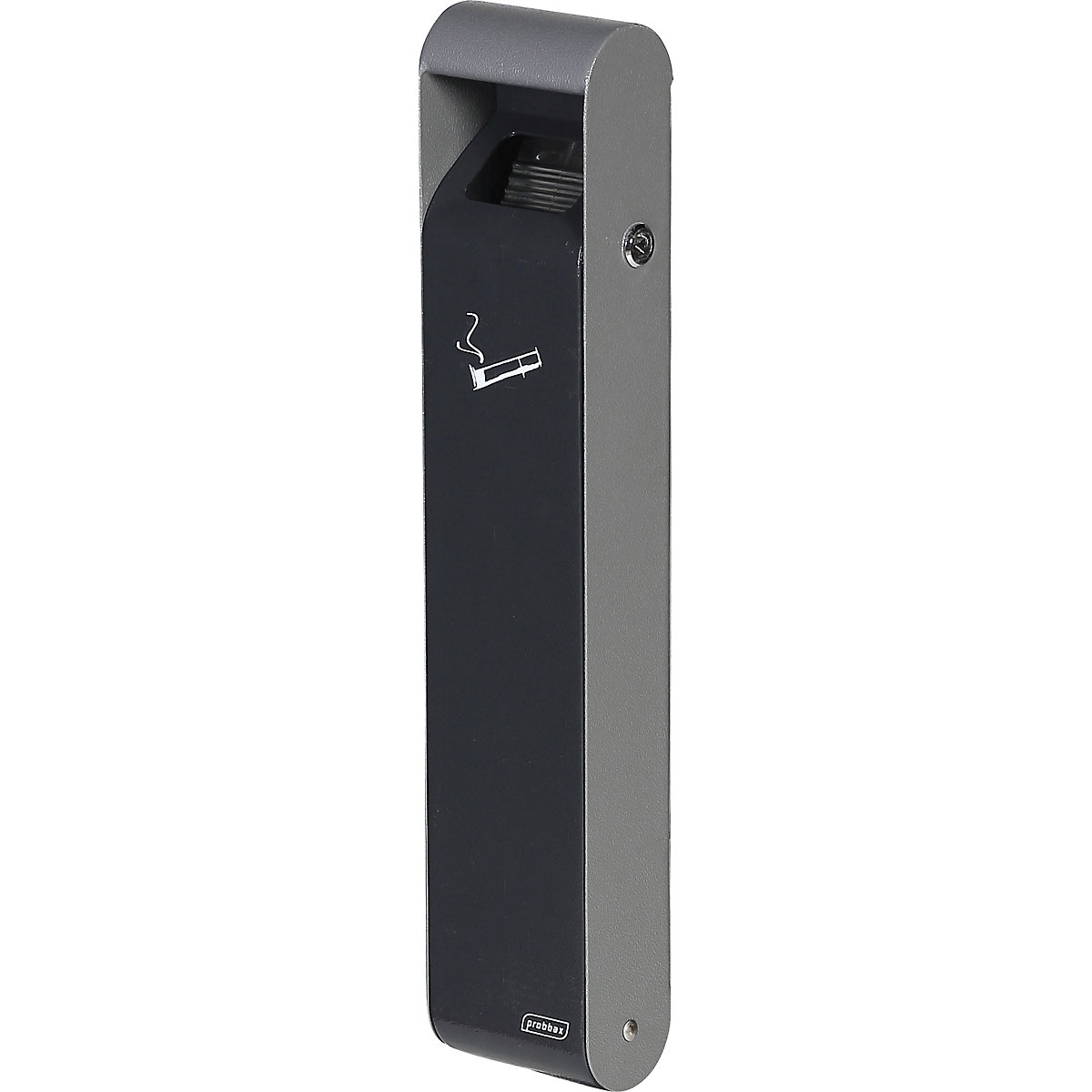 Designer wall ashtray – Probbax, 3 l, HxWxD 500 x 100 x 64 mm, grey-0