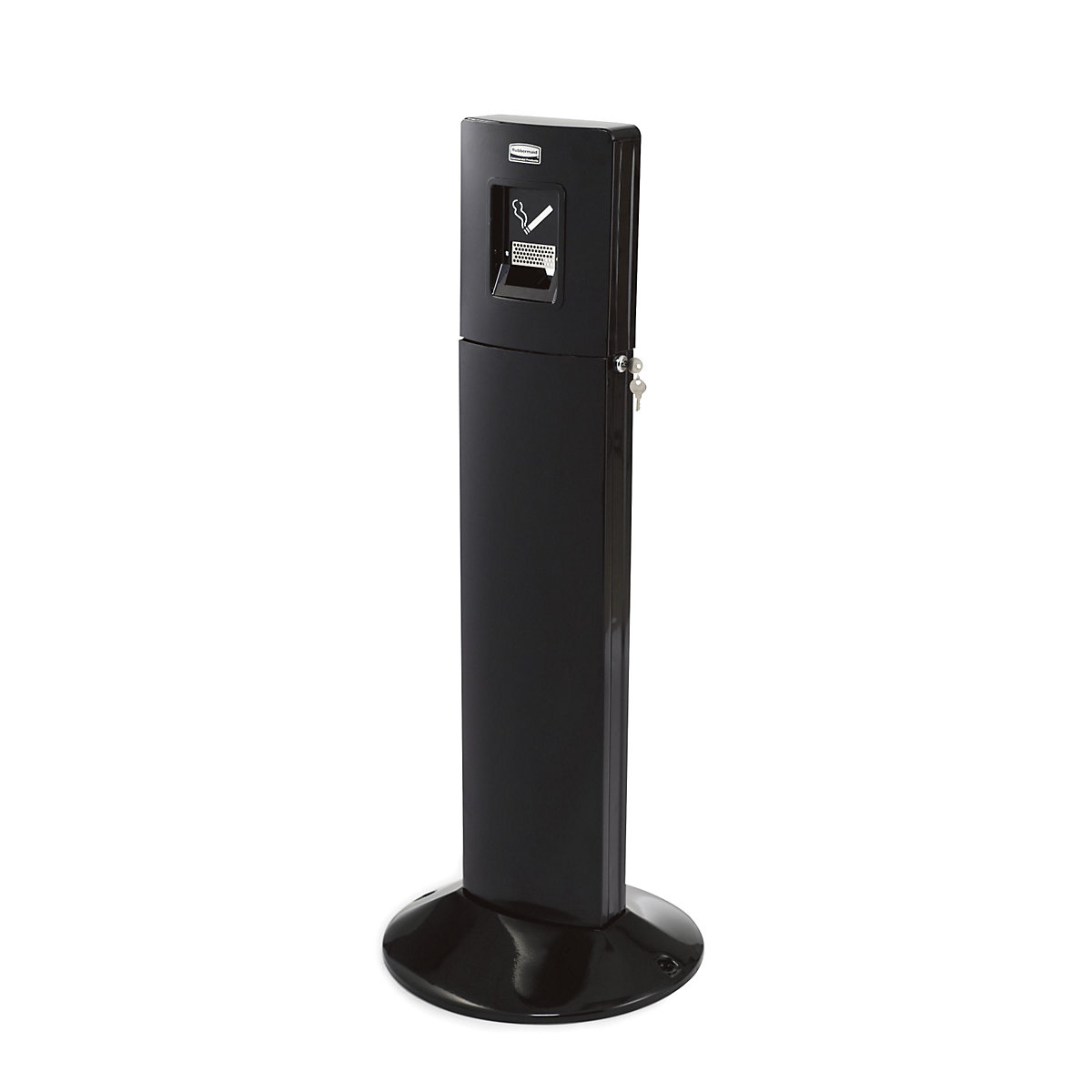 METROPOLITAN pedestal ashtray – Rubbermaid, capacity 6 l, aluminium, black-0