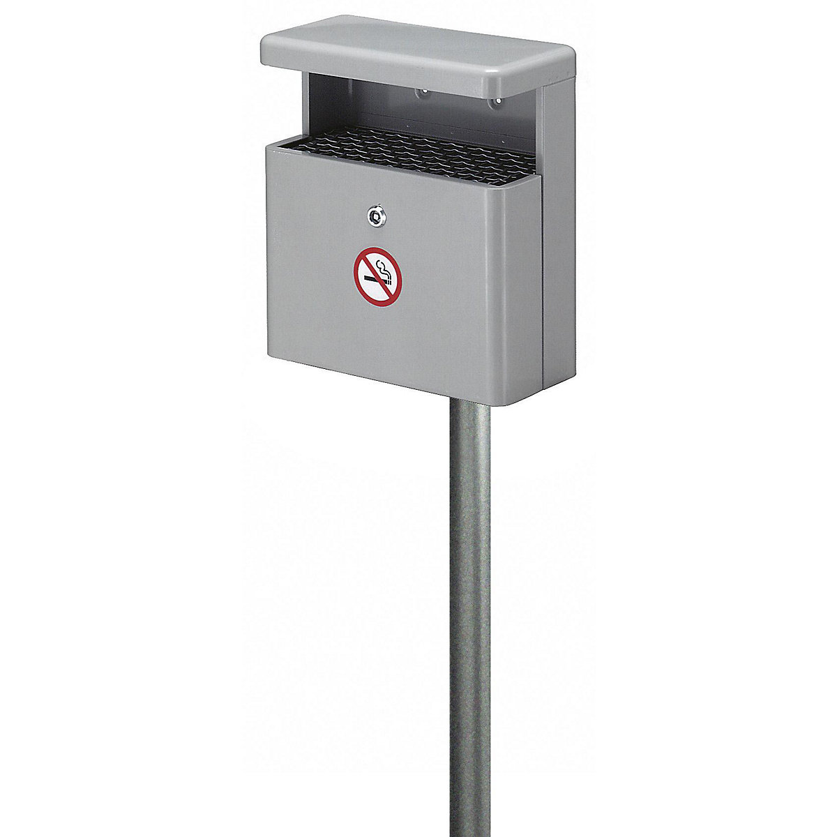 Pedestal ashtray with hood