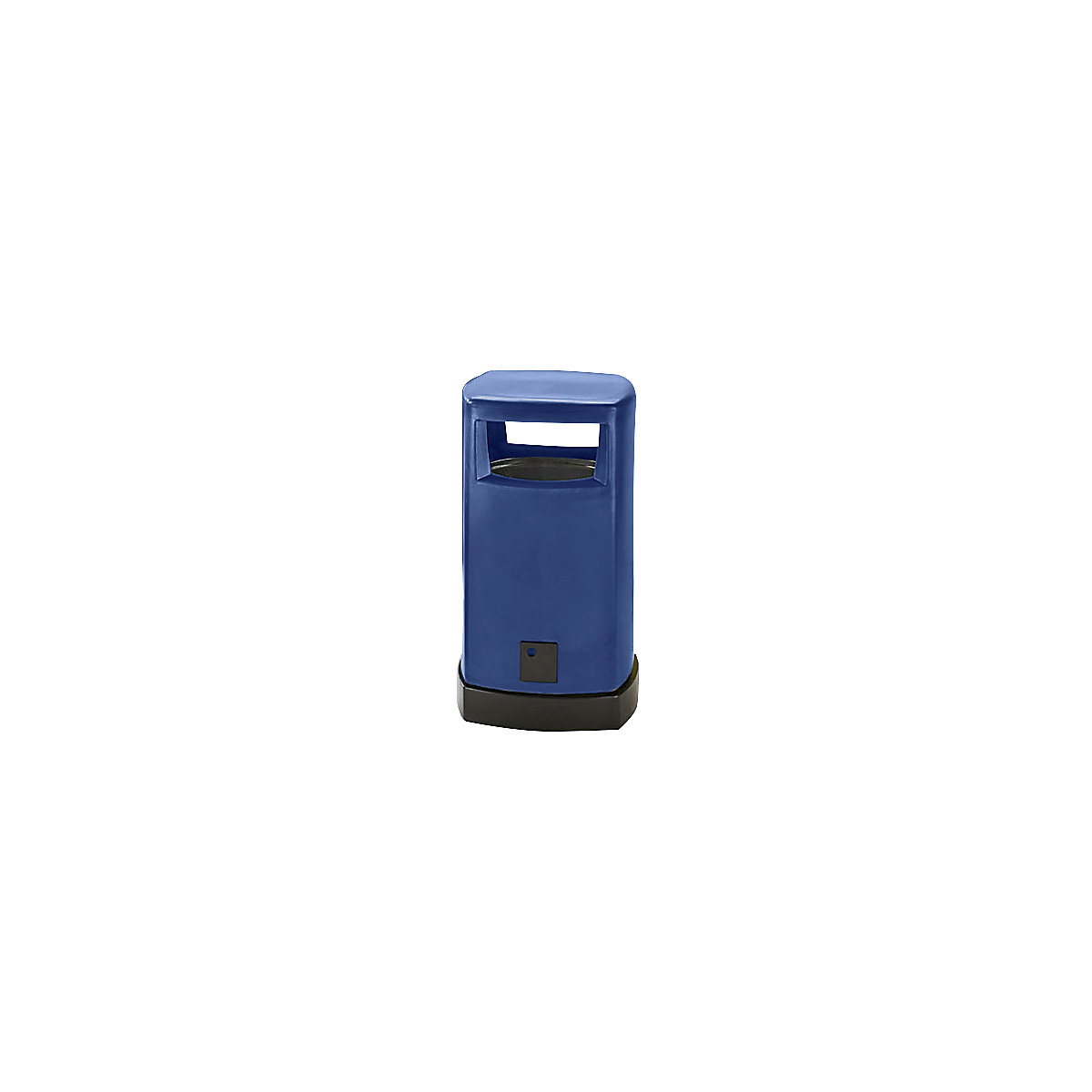 Plastic waste collector for outdoor use, capacity 80 l, WxHxD 530 x 950 x 530 mm, blue-0