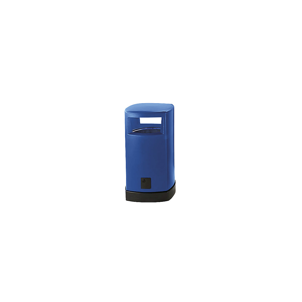 Plastic waste collector for outdoor use, capacity 120 l, WxHxD 580 x 1050 x 580 mm, blue-0