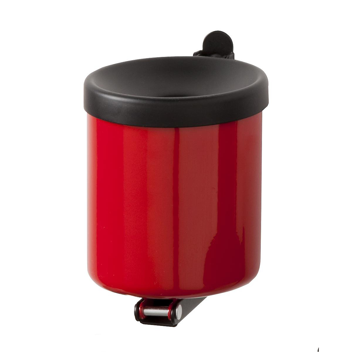 Safety wall ashtray, height 100 mm, sheet steel, red-0