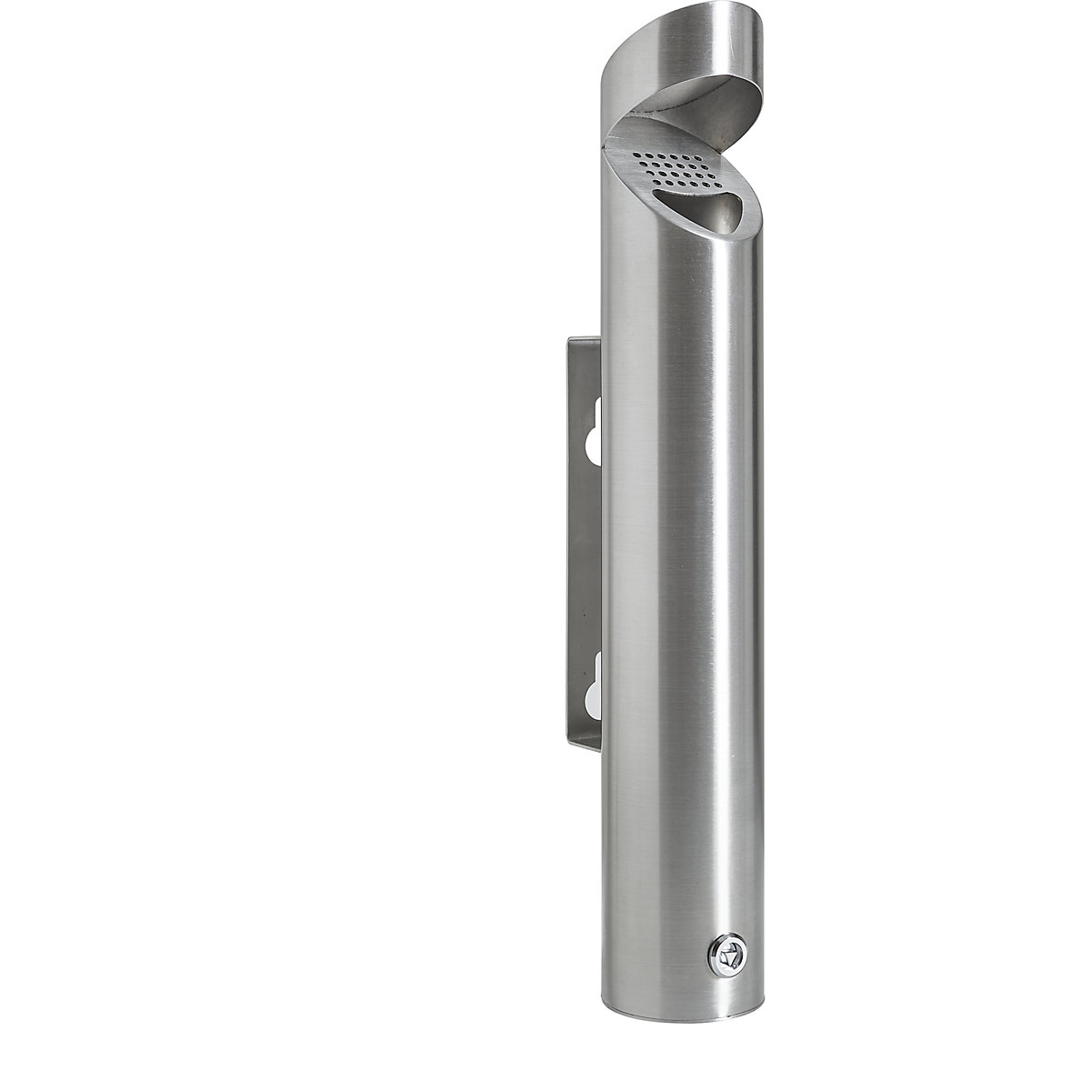 Stainless steel wall ashtray – eurokraft pro, capacity 2 l, with hood-0