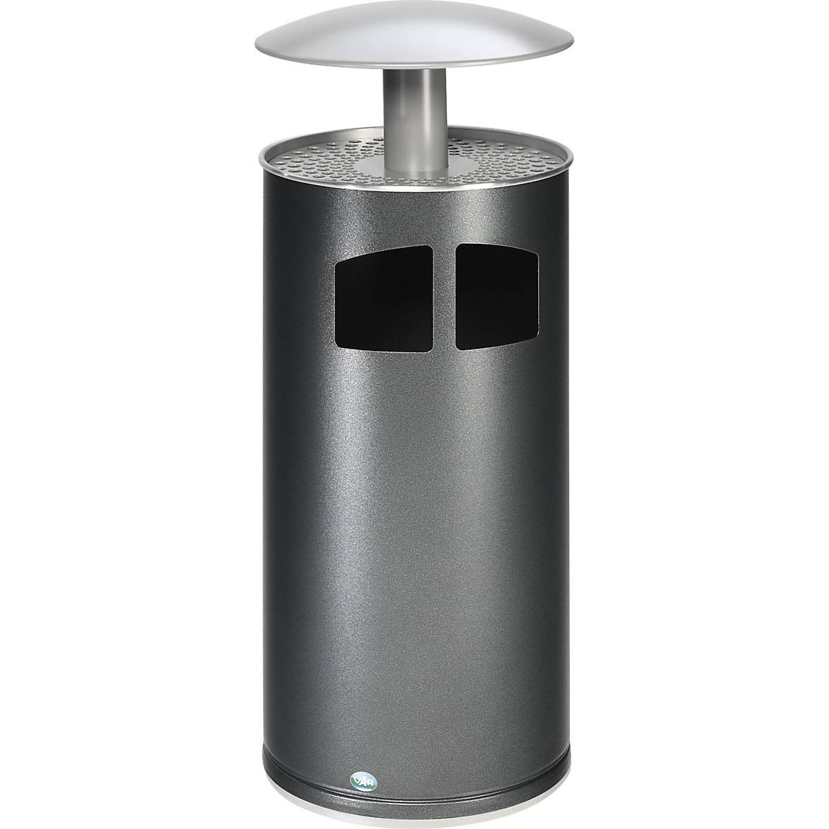 Waste collector/ashtray including inner container – VAR, capacity 75 l, silver-0