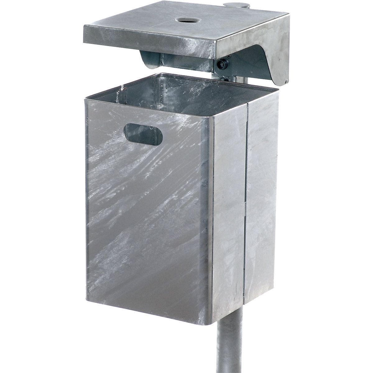 Waste collector for outdoor use, hot dip galvanised (Product illustration 2)-1