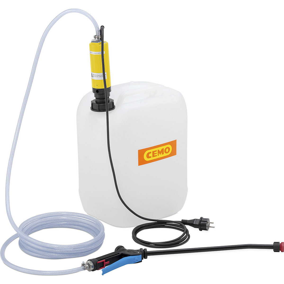 Electric sprayer with canister for disinfectant solutions – CEMO