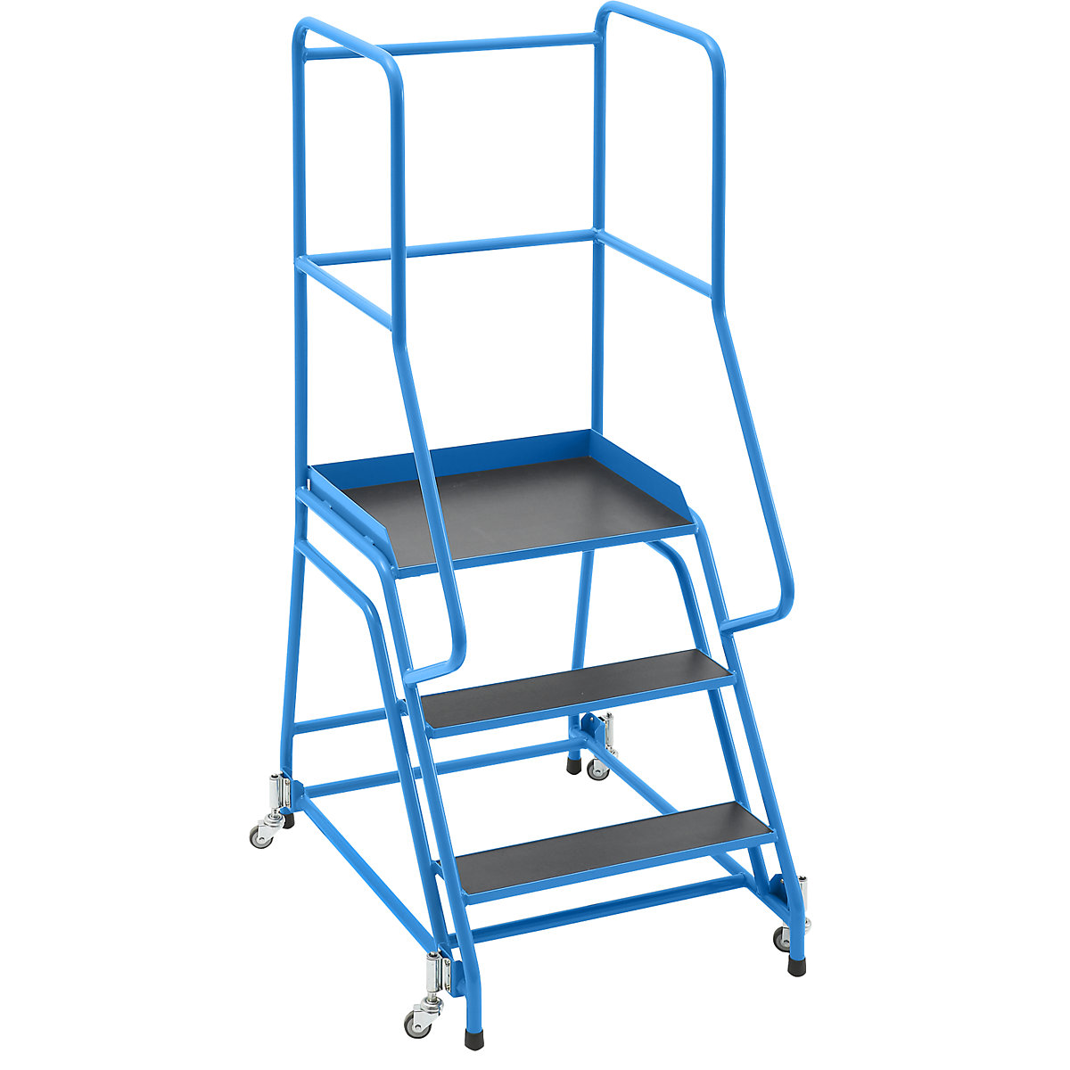 Drabina podestowa, mobilna – eurokraft pro