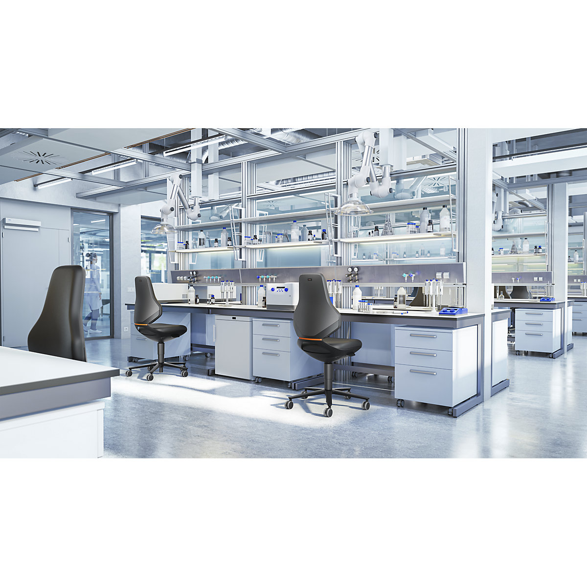 Obrotowe krzesło do pracy TEXON laboratorium+produkcja – bimos (Zdjęcie produktu 6)-5