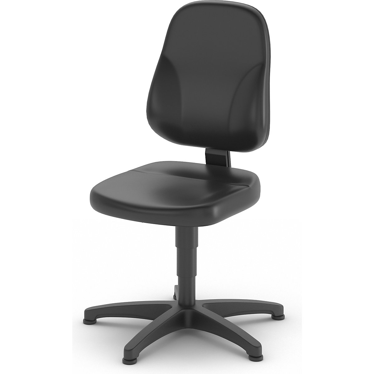 Obrotowe krzesło do pracy, imitacja skóry – eurokraft basic (Zdjęcie produktu 5)-4