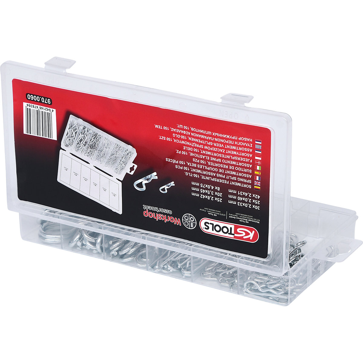 Asortyment zawleczek sprężynowych – KS Tools (Zdjęcie produktu 6)-5