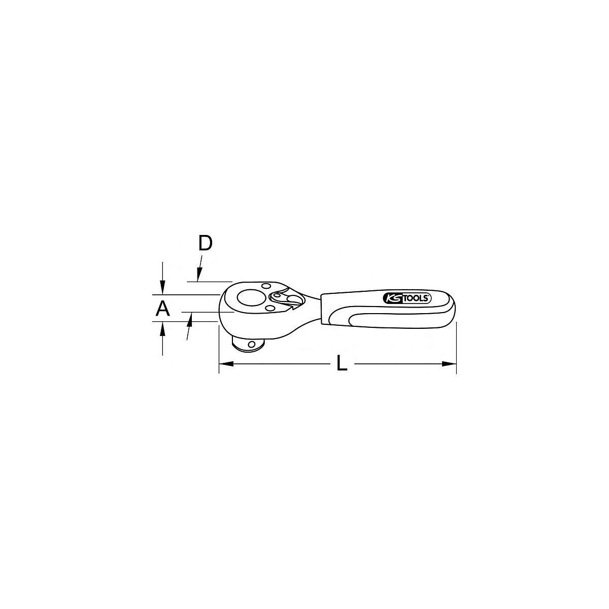 Grzechotka przełączalna do bitów MONSTER 1/4'' – KS Tools (Zdjęcie produktu 11)-10