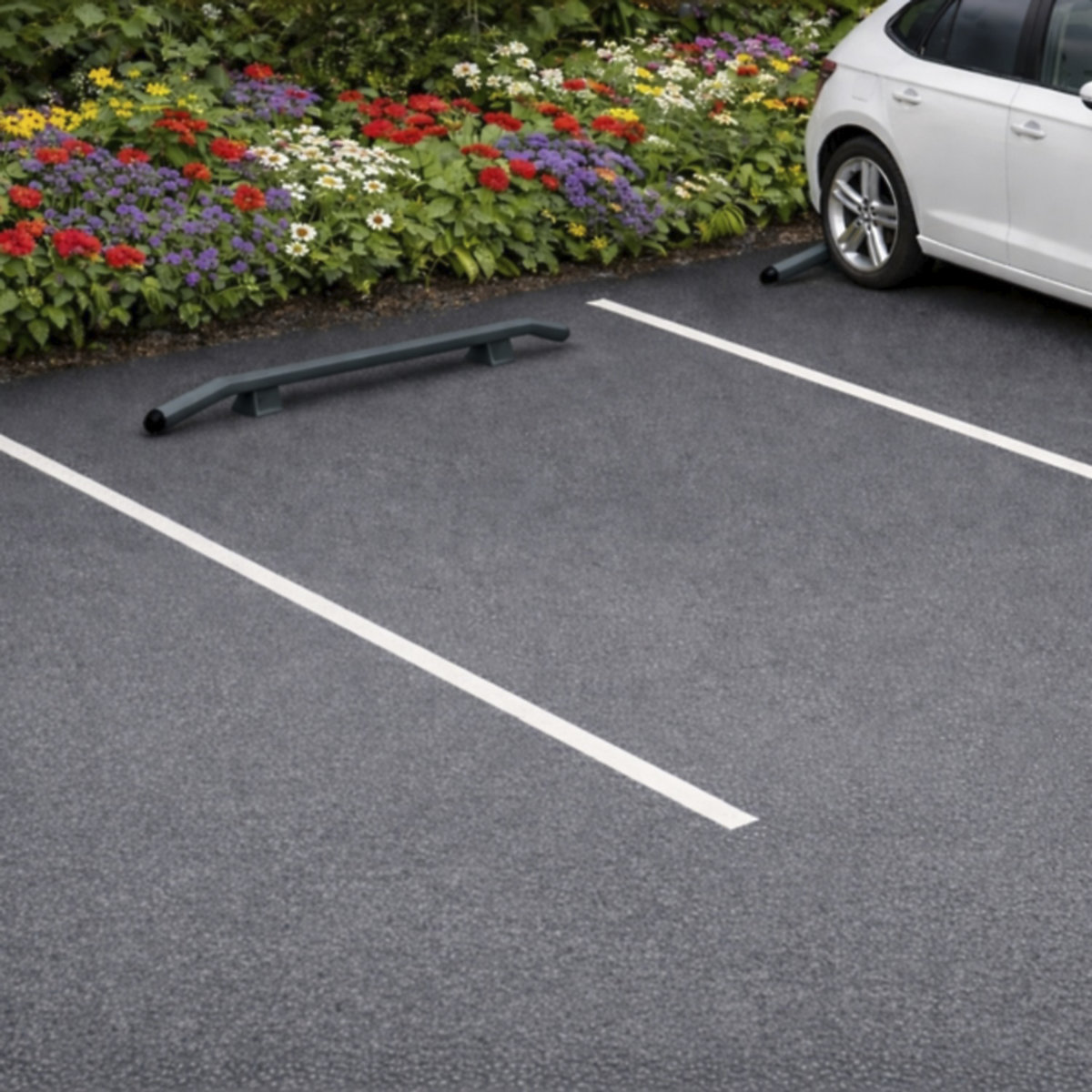 Ogranicznik parkingowy z rury stalowej – Mottez (Zdjęcie produktu 2)-1