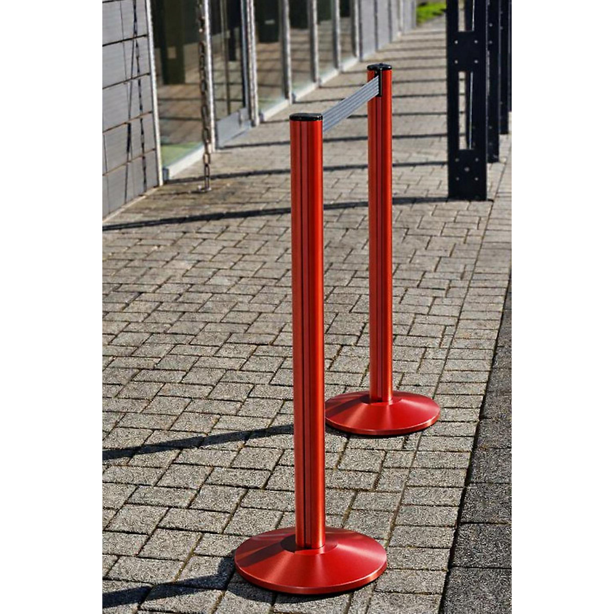 Słupek z taśmą odgradzającą, z aluminium (Zdjęcie produktu 5)-4