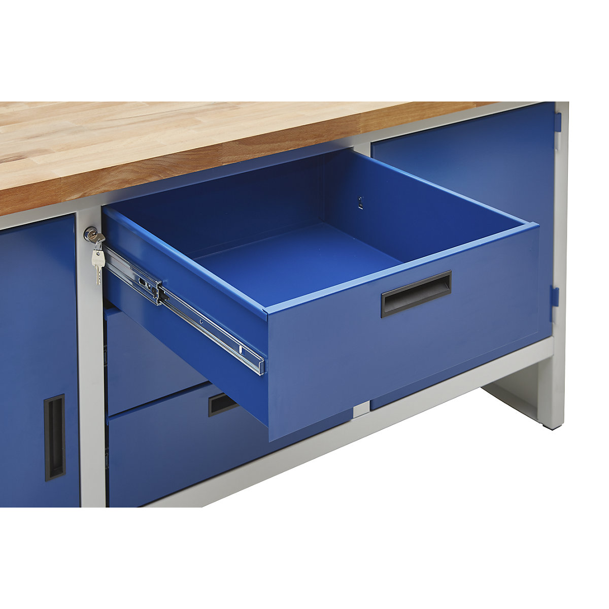 Stół warsztatowy z zamkniętymi bokami – eurokraft basic (Zdjęcie produktu 11)-10