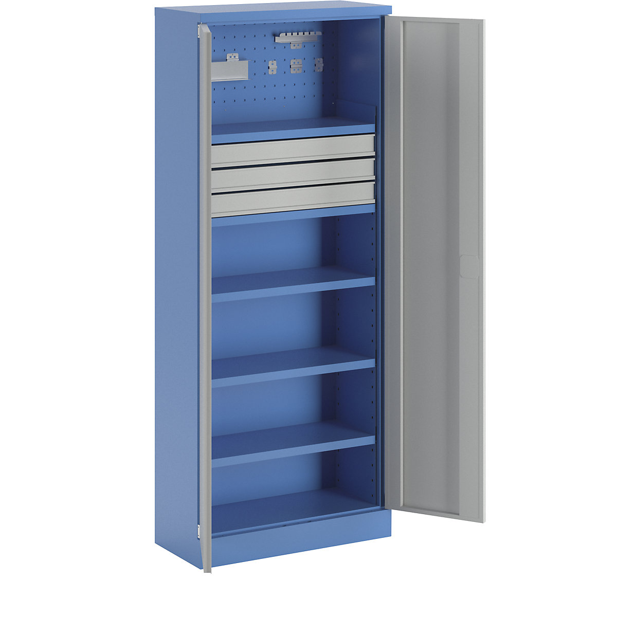 Szafa na narzędzia, z perforowaną ścianką